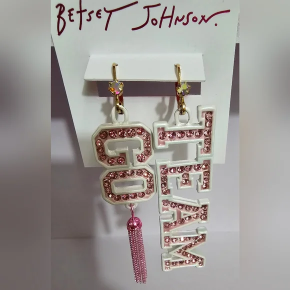 Betsey Johnson Go Team Earrings! NWT! - Picture 4 of 13